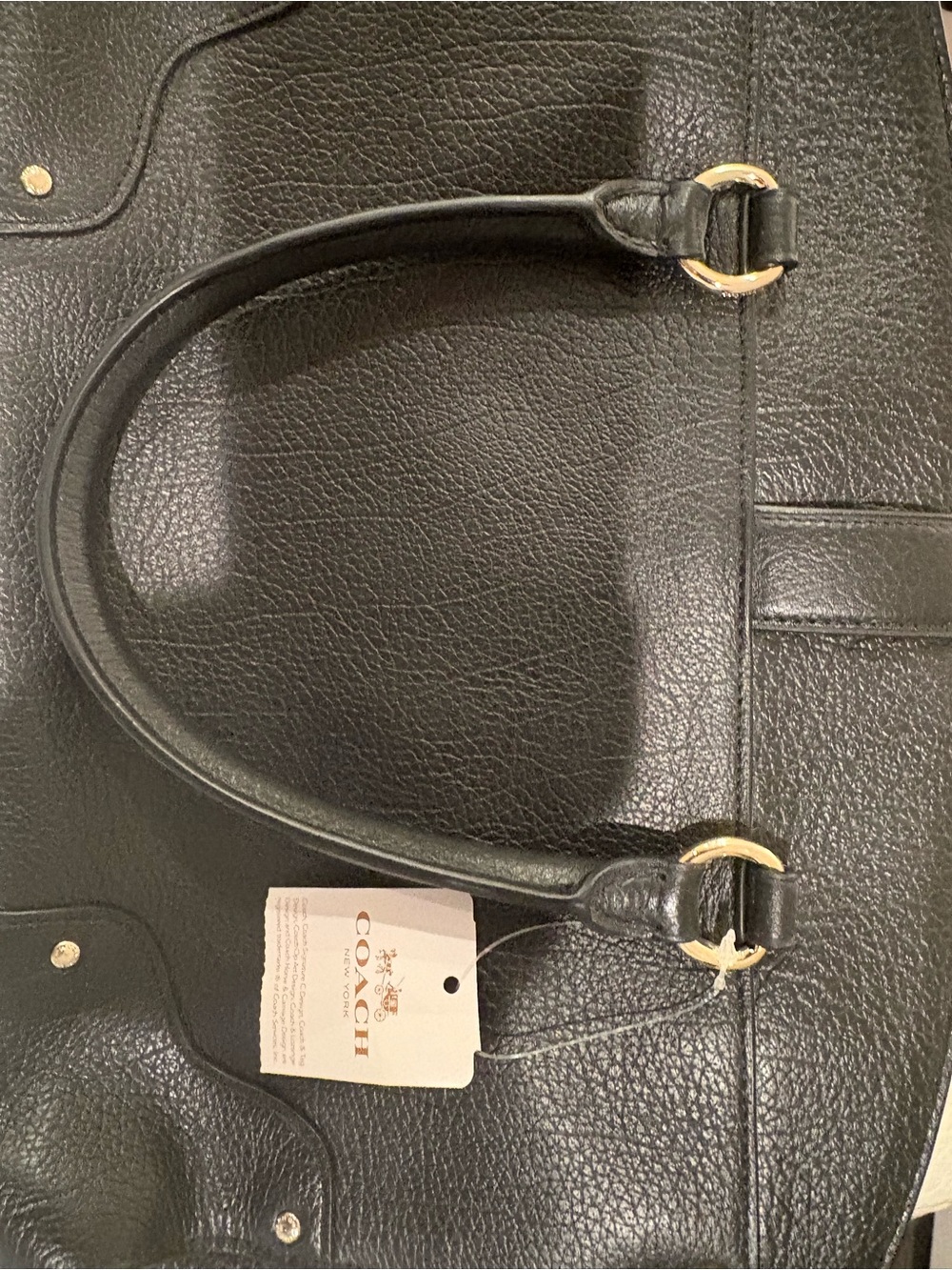 Coach Black Pebbled Leather Satchel with Gold Hardware
Nwts - Picture 7 of 10